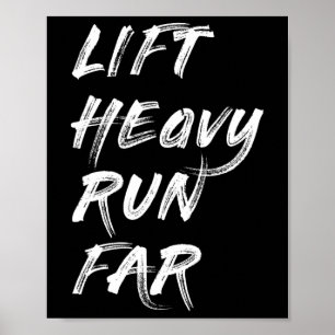 Heben Sie Schweres Laufen Sie Weit Hybrid-Sport-Fi Poster