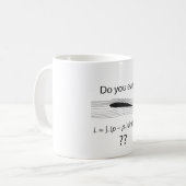 Heben Sie sogar an? Physik-Spaß Kaffeetasse (Vorderseite Links)