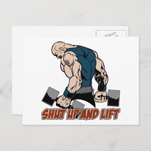 Heben und Heben Postkarte (Vorne/Hinten)