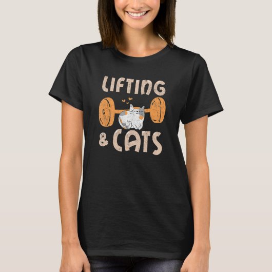 Heben und Katzen Katzenschwanz T-Shirt (Vorderseite)