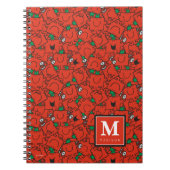 Heben von Gewichten rotes grünes Muster | Füge Dei Notizblock (Vorderseite)