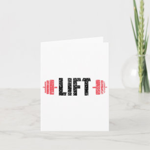 Heben von Gewichtheben von Gym Lifting Workout Karte