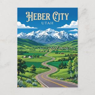 Heber City USA is already in English and "USA" is Postkarte
