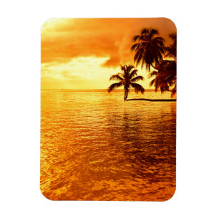 Hebmagnet des horizontalen Palme-Sonnenuntergangs Magnet