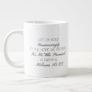 Hebräer 10:23 Hoffnung Bibelvers Tasse