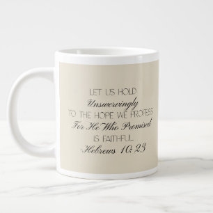 Hebräer 10:23 Hoffnung Bibelvers Tasse