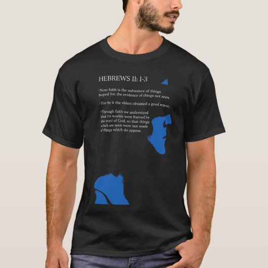 Hebräer 11: 1-3 Christlicher T - Shirt für Männer (Vorderseite)