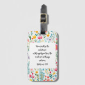 Hebräer 11:1 Gepäckanhänger (Vorderseite Vertikal)