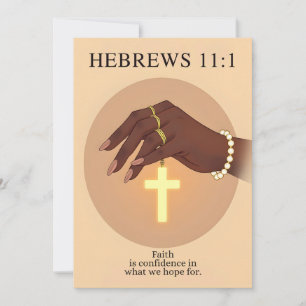 Hebräer 11:1 Glaube Zuversicht Bibel Kunst Feiertagskarte