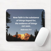 Hebräer 11:1 Nun ist der Glaube der Inhalt von Din Mousepad (Mit Mouse)