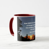 Hebräer 11:1 Nun ist der Glaube der Inhalt von Din Tasse (Vorderseite Links)