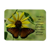 Hebräer 11:1 Schmetterling Magnet (Horizontal)