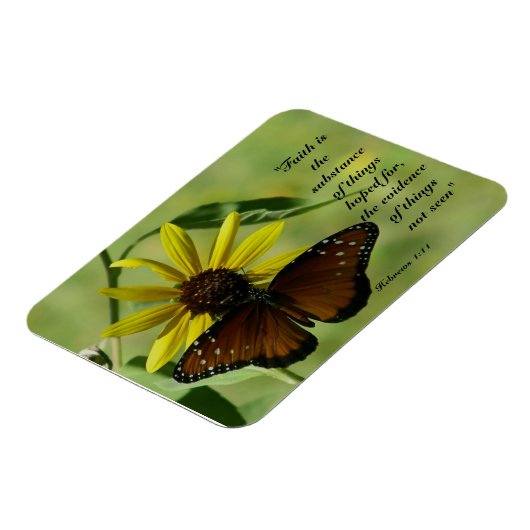 Hebräer 11:1 Schmetterling Magnet (Linke Seite)