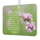 Hebräer 11:6 Er belohnt diejenigen, die Ihn suchen Autolufterfrischer (Links)