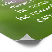 Hebräer 11:6 Er belohnt diejenigen, die Ihn suchen Poster (Ecke)