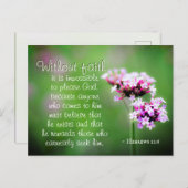 Hebräer 11:6 Er belohnt diejenigen, die Ihn suchen Postkarte (Vorne/Hinten)