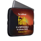 Hebräer 11:6 OHNE GLAUBWÜRDIGE Christliche Schrift Laptopschutzhülle (Vorne Rechts)