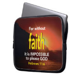 Hebräer 11:6 OHNE GLAUBWÜRDIGE Christliche Schrift Laptopschutzhülle (Vorderseite Links)