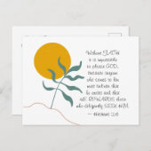 Hebräer 11:6 Ohne GLAUBWÜRDIGKEIT unmöglich, bitte Postkarte (Vorne/Hinten)