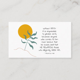 Hebräer 11:6 Ohne GLAUBWÜRDIGKEIT unmöglich, bitte Visitenkarte