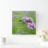 Hebräer-11:6 vergütet er die, die ihn suchen, quadratische wanduhr (Zuhause)