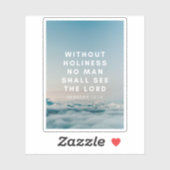 Hebräer 12:14 Bibelverse Heiligkeit Aufkleber (Blatt)