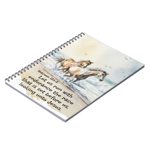Hebräer 12 1-2 Ließ uns Laufen mit der Ausdauerbib Notizblock (Linke Seite)