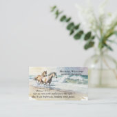 Hebräer 12 1-2 Ließ uns Laufen mit der Ausdauerbib Visitenkarte (Stehend Vorderseite)