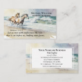 Hebräer 12 1-2 Ließ uns Laufen mit der Ausdauerbib Visitenkarte (Vorne/Hinten)