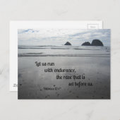 Hebräer 12:1 Ließ uns mit Ausdauer zu laufen... Postkarte (Vorne/Hinten)