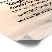 Hebräer 12:28 Ein Königreich, das nicht erschütter Poster (Ecke)