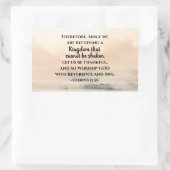 Hebräer 12:28 Ein Königreich, das nicht erschütter Rechteckiger Aufkleber (Tasche)