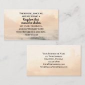 Hebräer 12:28 Ein Königreich, das nicht erschütter Visitenkarte (Vorne/Hinten)