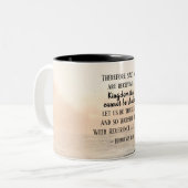 Hebräer 12:28 Ein Königreich, das nicht erschütter Zweifarbige Tasse (Vorderseite Links)