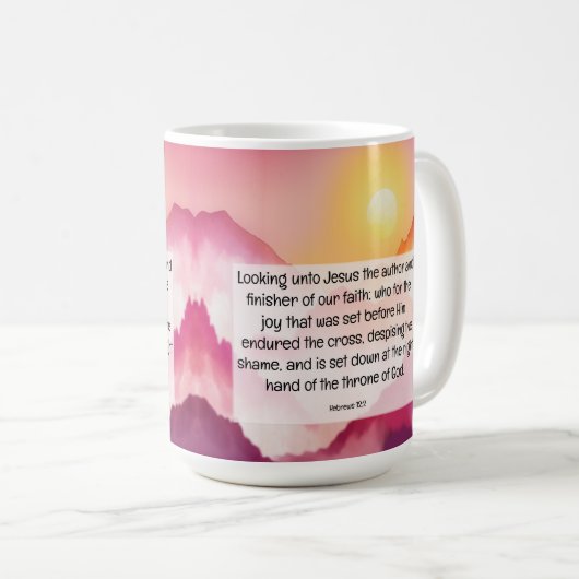 Hebräer 12:2 kaffeetasse (VorderseiteRechts)
