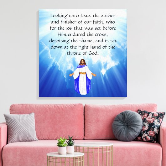 Hebräer 12:2 leinwanddruck (Insitu (Wohnzimmer))