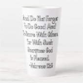 Hebräer 13:16 Bibelvers Milchtasse (Vorderseite)
