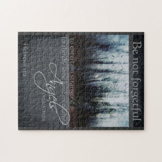 Hebräer-13:2 Engels-Zitat Puzzle (Horizontal)