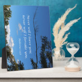 Hebräer 13:5 Ich werde euch nie verlassen Fotoplatte (Seite)