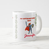 Hebräer 13:6 Fett Bekräftigung ohne Furcht Jesus C Jumbo-Tasse (Vorderseite Rechts)