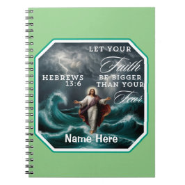 Hebräer 13:6 Glaube über Befürchtungen nach Maß Notizblock