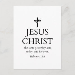 Hebräer 13:8 KJV Jesus Christus für immer Bibelver Postkarte