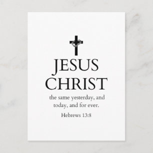 Hebräer 13:8 KJV Jesus Christus für immer Bibelver Postkarte