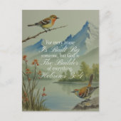 Hebräer 3,4 Gott der Erbauer Bibelstelle | Christl Postkarte (Vorderseite)