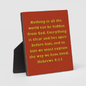 Hebräer 4:13 fotoplatte (Vorderseite)