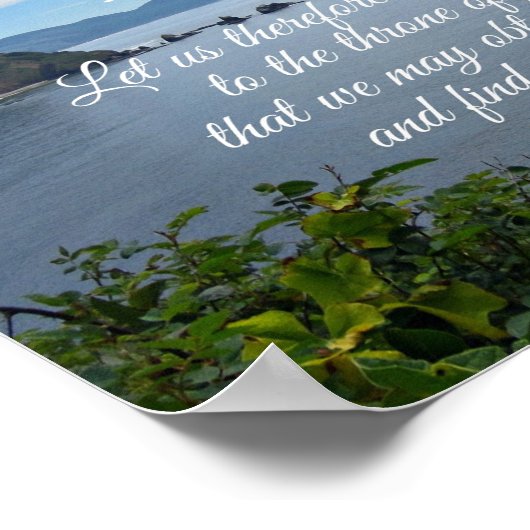 Hebräer 4:16 Ließ uns daher mutig zu den Poster (Ecke)