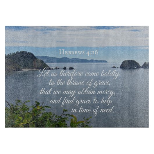 Hebräer 4:16 Ließ uns daher mutig zu den Schneidebrett (Vorderseite)