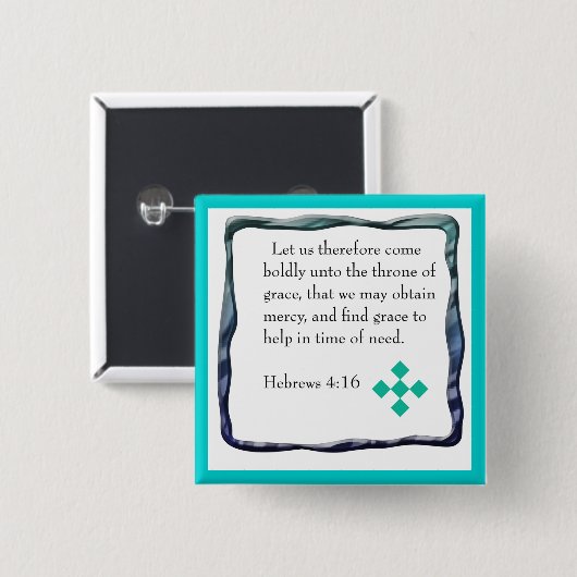 Hebräer-4:16knopf Button (Vorne & Hinten)