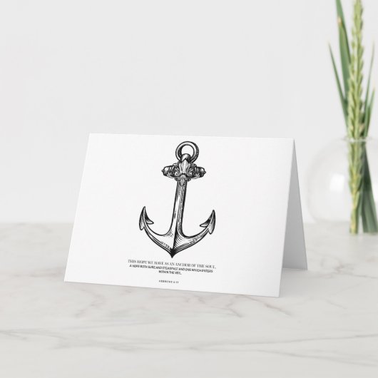 Hebräer 6:19 - Anker meines Souls. Karte (Vorderseite)