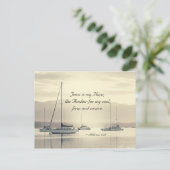 Hebräer 6:19 Jesus Anker für mein Soul, Segelboote Postkarte (Stehend Vorderseite)